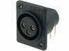 XACF-PC (CP300151), Гнездо; XLR; "мама"; PIN:3; угловой 90°; на панель, на провод; THT, Cliff