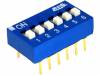 EDG106S Переключатель: DIP-SWITCH; Кол-во секций:6; ON-OFF; 0,1A/24ВDC