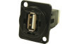 CP30209NMB Соединитель; гнездо USB A, гнездо USB B; FT; V: USB 2.0; металл