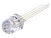 OSTAMA8131A LED; 8мм; трехцветный; RGB; 7000?8500мкд; 10000?12000мкд; 30°; анод