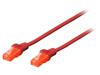 DK-1512-015/R Patch cord; U/UTP; 5e; многопров; CCA; ПВХ; красный; 1,5м; 26AWG
