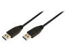 CU0040 Кабель; USB 3.0; вилка USB A, с обеих сторон; никелированные; 3м