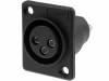 CP3001 Гнездо; XLR; "мама"; PIN:3; на панель, на провод; пайка; 5А