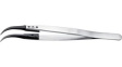 7SVR.SA.1 Plastic Replaceable Tip Tweezers Stainless Steel Curved/Very Fine 130mm