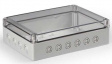 SPCK182508T Cubo S 175 x 250 x 75 мм, 50 мм основание, Pg выбивные отверстие, прозрачная кры