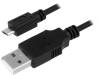CU0034 Кабель; USB 2.0; вилка USB A, вилка micro USB B; никелированные