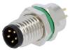 SP-M8B-05P-MM-SF7001-00B(H) Разъем: M8; "папа"; PIN:5; прямой; на панель; гнездо; 3А; 30В