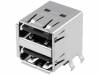 UBA-4RS-D14T-4D (LF)(SN) Гнездо; USB A; на плату; THT; PIN:4; угловой 90°; двойной; позолота