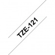 TZE-121 Этикеточная лента 9 mm черный на прозрачном