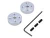 ALUMINUM MOUNTING HUB FOR 4MM SHAFT #4-4, Крепление колеса; Ось: гладкая; Кол-во шт: 2; Диам.вала: 4мм, POLOLU