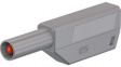 22.2657-28 Stackable Banana Plug 4mm Grey 32A 1kV Nickel-Plated