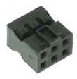 90311-006LF Socket housing, Minitek 2x3-pin 2x3P