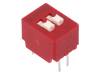 BD02, Переключатель: DIP-SWITCH; Кол-во секций:2; OFF-ON; 0,025A/25ВDC, C & K