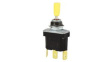 31NT391-7-B08 Toggle Switches TOGGLE SW STYLE B YELLOW CENTER OFF