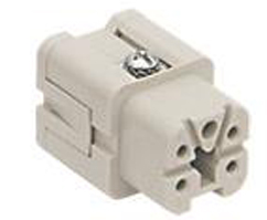 CKSF 04, CKS , 4 poles + earth, female insert, with female contacts, silver plated, ILME