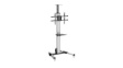 STNDMTV70 Portable Rolling TV Stand with Multimedia Device Shelf, 32 ... 75", 40kg, Black/Silver