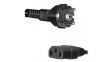 VII-H05VVF3G0,75-C13/2M,EGB Power Cord, 3-pole Type F (CEE 7/4) IEC 60320 C13 2m