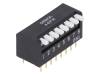 A6FR8104 Переключатель: DIP-SWITCH; Кол-во секций: 8; ON-OFF; 0,025A/24ВDC