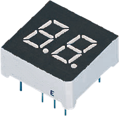 ELD426SURWB/S530-A3, 7-segment LED-display red 10.16 mm THT, Everlight