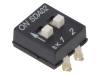 SDA02H1SBD, Переключатель: DIP-SWITCH; Кол-во секций: 2; ON-OFF; 0,025A/24ВDC, C & K