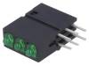 DBM3222, LED; в корпусе; зеленый; 1,8мм; Кол-во диод: 3; 38°, SIGNAL-CONSTRUCT
