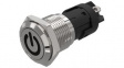 82-4152.1000.B002 Pushbutton Switch, 1CO, Momentary Function, Silver