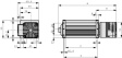 QL4/2000-2212 Cross-flow blower DC 24 VDCMotorright