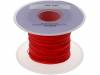 R24RED-0100 Кабель; однопров; OFC; 24AWG; kynar 460 (PVDF); красный; 300В; 100м