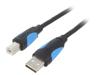 VAS-A16-B100 Кабель; USB 2.0; вилка USB A,вилка USB B; никелированные; 1м