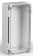 WPCP204013T Cubo W 200 x 400 x 132, с петлями и замками, прозрачная крышка, PC, IP66