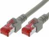 82861 Patch cord; S/FTP; 6; многопров; Cu; FRNC; серый; 5м