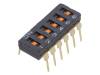 A6T6102 Переключатель: DIP-SWITCH; Кол-во секций: 6; ON-OFF; 0,025A/24ВDC