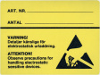 42-150-6005 ESD Label, swe / eng, 84 x 63 mm