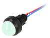 LG-D20-12AC/DC Индикат.лампа: LED; выпуклый; 12ВDC; 12ВAC; Отв: O13мм; IP40