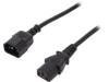 AK-440201-018-S Кабель; IEC C13 "мама", IEC C14 "папа"; 1,8м; черный; 10А; 250В