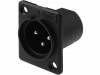 CP3000 Гнездо; XLR; "папа"; PIN:3; на панель, на провод; пайка; 5А