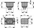 6183.0002 Flush-mounted device socket C19 Screw mounting
