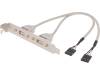 AK-300301-002-E Адаптер; USB 2.0,на планке; никелированные; 250мм; бежевый; 28AWG