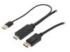 CH0090 Кабель; DisplayPort 1.2,HDCP,HDMI 1.4; 1м; черный