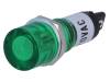 NI-1GN, Индикат.лампа: с неоновой лампой; плоский; зеленый; 230ВAC; IP20, Ninigi