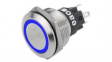 82-6651.2124 Vandal Resistant Pushbutton Switch, Blue, 600 mA, 36 V, 1CO, IP65/IP67/IK10