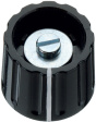 021-4325 Knob with line 21 mm black