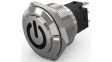 82-6161.2000.B002 Pushbutton Switch, 1CO, Maintained Function, Silver