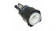 71-612.0 Illuminated Pushbutton Actuator, Black, IP65, Latching Function