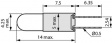 KH 7309 Сигнальная лампа накаливания Двухштырьковый (T1¼) 6 VAC/DC