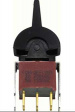 RND 210-00524 Miniature Paddle Switch, DPDT, (On)-Off-(On)