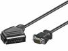 SCART-30/7.5 Кабель; вилка D-Sub 15pin HD, SCART вилка; 7,5м; черный