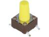 DTSM-65Y-V-B Микропереключатель; 1; SPST-NO; 0,05A/12ВDC; SMT; 5,2Н; 6,2x6,2мм