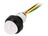LRGY-D20-24AC/DCWK Индикат.лампа: LED; выпуклый; 24ВDC; 24ВAC; Отв: O13мм; IP40