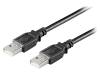 93593 Кабель; USB 2.0; вилка USB A, с обеих сторон; 1,8м; черный